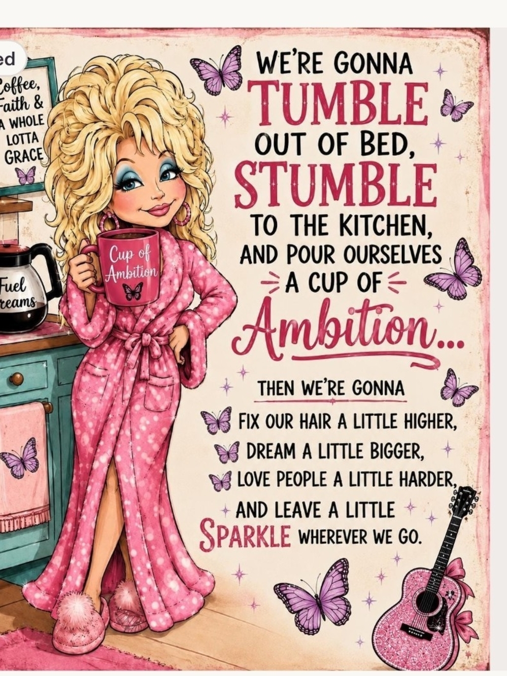 Pink 'Cup of Ambition' Magnet